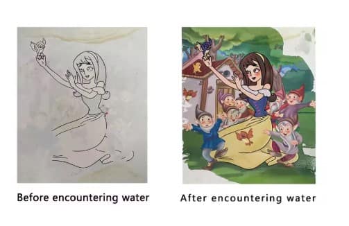 Hydrochromic Printing